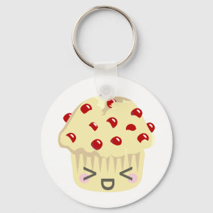 Meer Kawaii Muffin-gezichten Sleutelhanger
