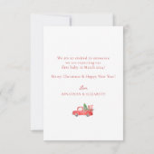 Meer Kerstvreugde Komend Jaar Zwangerschapsaankond Bedankkaart (Achterkant)