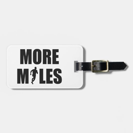 Meer kilometers lopen bagagelabel (Voorkant horizontaal)