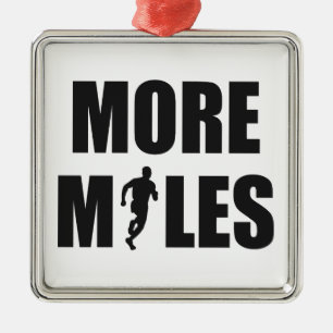 Meer kilometers lopen metalen ornament