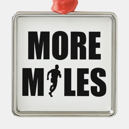 Meer kilometers lopen metalen ornament (Voorkant)