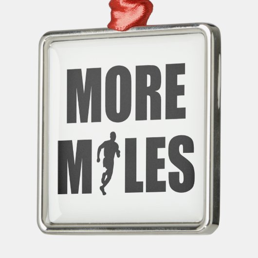 Meer kilometers lopen metalen ornament (Links)