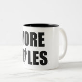 Meer kilometers lopen tweekleurige koffiemok (Voorkant rechts)