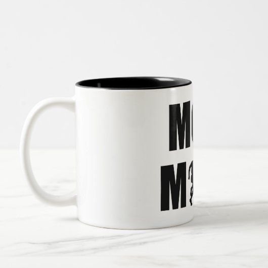 Meer kilometers lopen tweekleurige koffiemok (Links)