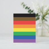 Meer kleur, meer gekleurde regenboog,  LGBT Briefkaart (Staand voorkant)