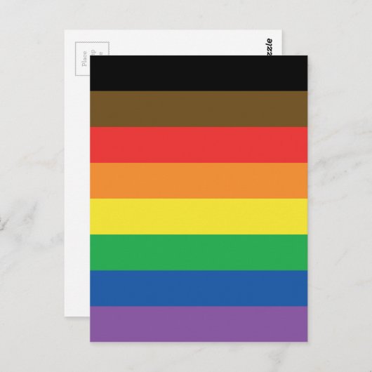 Meer kleur, meer gekleurde regenboog,  LGBT Briefkaart (Voorkant / Achterkant)