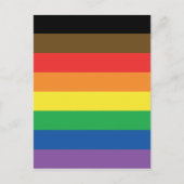 Meer kleur, meer gekleurde regenboog,  LGBT Briefkaart (Voorkant)