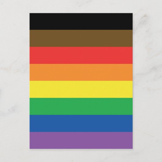 Meer kleur, meer gekleurde regenboog,  LGBT Briefkaart (Voorkant)