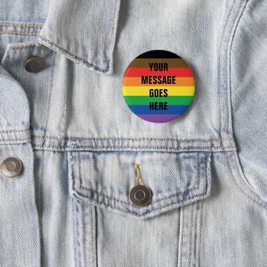 Meer kleur, meer gekleurde regenboog,  LGBT Ronde Button 5,7 Cm (In situ)