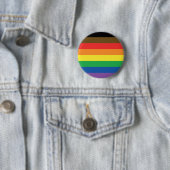 Meer kleur, meer gekleurde regenboog,  LGBT Ronde Button 5,7 Cm (In situ)