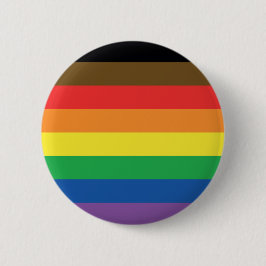 Meer kleur, meer gekleurde regenboog,  LGBT Ronde Button 5,7 Cm