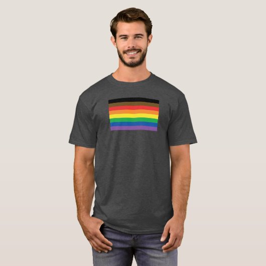 Meer kleur, meer gekleurde regenboog,  LGBT T-shirt (Voorkant volledig)