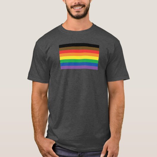 Meer kleur, meer gekleurde regenboog,  LGBT T-shirt (Voorkant)