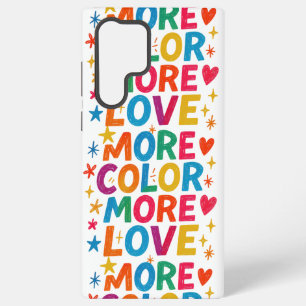 Meer Kleur Meer Liefde Speelse Regenboog Typografi Samsung Galaxy Hoesje