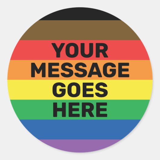 Meer Kleur Meer Pride Gay Pride Rainbow Custom Ronde Sticker (Voorkant)