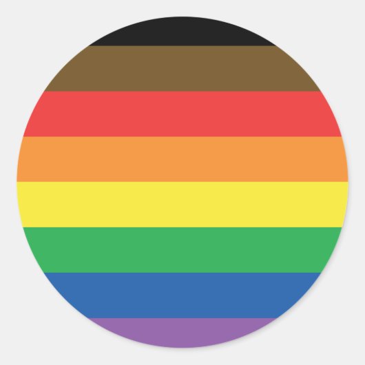 Meer Kleur Meer Pride Rainbow LGBT Ronde Sticker (Voorkant)