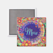 Meer kleurrijke Floral Moderne Inspirivity Magneet (Voorkant / Achterkant)