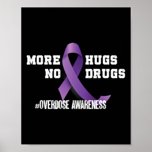 Meer Knuffels Geen Drugs Paarse Lint Overdosis Bew Poster