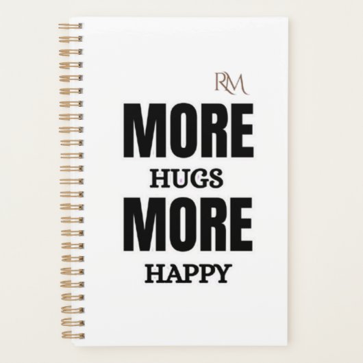 Meer Knuffels Meer Gelukkig Cute Positief Design Planner (Voorkant)