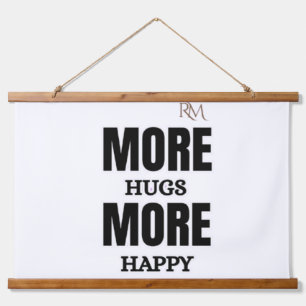 Meer Knuffels Meer Gelukkig Cute Positief Ontwerp Hangend Wandkleed