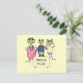 Meer knuppels en cadeautjes voor kikkers briefkaart (Staand voorkant)