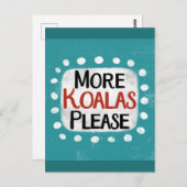 Meer koala's alstublieft Briefkaart (Voorkant / Achterkant)