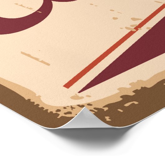 Meer koffie Adverteren grunge stijl Poster (Hoek)