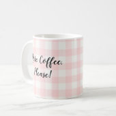 Meer Koffie Gelieve Buffalo Check Coffee Mok (Voorkant links)