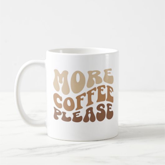 Meer koffie graag. koffiemok (Links)