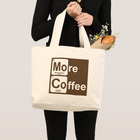 Meer koffie-periodieke tabel grote tote bag (Voorkant (product))