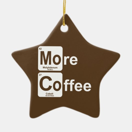 Meer koffie-periodieke tabel keramisch ornament (Voorkant)