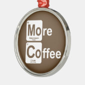 Meer koffie-periodieke tabel metalen ornament (Links)
