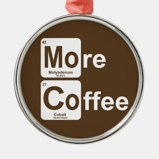 Meer koffie-periodieke tabel metalen ornament (Voorkant)