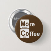 Meer koffie-periodieke tabel ronde button 5,7 cm (Voorkant /achterkant)