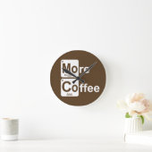 Meer koffie-periodieke tabel ronde klok (Huis)