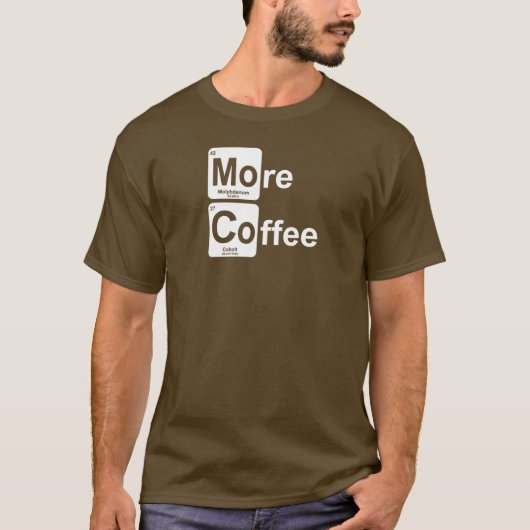 Meer koffie-periodieke tabel t-shirt (Voorkant)