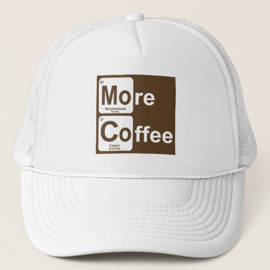 Meer koffie-periodieke tabel trucker pet (Voorkant)
