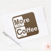 Meer koffie-periodieke tabel vierkante sticker (Envelop)