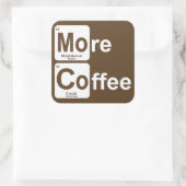 Meer koffie-periodieke tabel vierkante sticker (Tas)