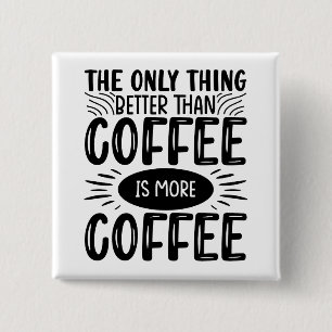 Meer koffie vierkante button 5,1 cm