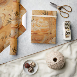 Meer Koffie Waterverf Rustieke Vintage No1 Cadeaupapier