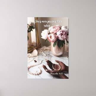 Meer kostbaar dan Rubies Canvas Afdruk