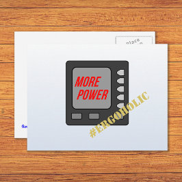 Meer kracht grappige opkomende roeier's briefkaart