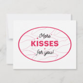 Meer kussen voor jou rode roze lippen lettertype. feestdagenkaart (Voorkant)