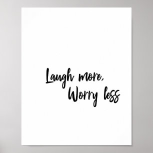 Meer lachen, minder minimale Typografie Poster