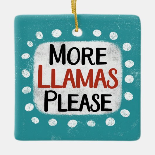 Meer lama's alstublieft Ornament (Voorkant)