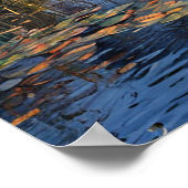 Meer landschap natuur reflectie serene bos poster (Hoek)