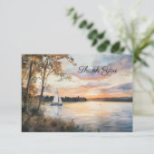 Meer Landschap Rouw Foto Herdenking Bedankt (Staand voorkant)