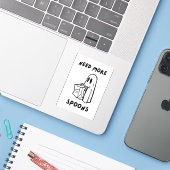 'Meer Lepels Nodig' Grappige Spoonie Community Sti Sticker (Laptop met iPhone)
