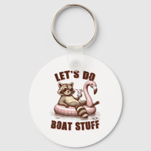 Meer Leven Meer Modus Varend Wasbeer Laten we Boot Sleutelhanger